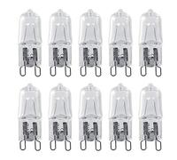 Fdit 10 Pezzi di Ricambio per lampadine a Risparmio energetico in Vetro di qualità G9 per luci lampadario Bianco Caldo 120V 40W