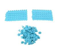 Fdit 100 Set di Etichette Auricolari in Plastica per Bestiame, per Bovini, Ovini, Suini, con Perni, Ad Alta visibilità, Resistenti Sbiadimento, per la Gestione Dell'identificazione (BLUE)