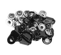 Fdit 100 set fibbie nere per lacci 9x14mm, fibbia ad occhiello con anello a D per scarpe da trekking rivetto borsa in pelle fai da te