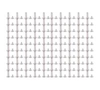 Fdit 100 Set Rivetti a Vite, M2 Rivetti a Vite a Testa Piatta Rotonda in Acciaio Inossidabile per Borse di Artigianato in Pelle, Libri e Album Fotografici (Acciaio inossidabile)