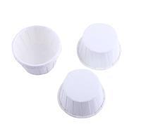 Fdit 100pcs Mini Tazze da forno Cupcake Casi Carta Torta Muffin Tazza di Cottura per la Festa Nuziale Xmas 7 Colori (White)