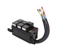 Fdit 12 V Kit di Fusibili e Staffette, 6 Slot in StileBosch 4 Pin 40A Relays con 11 Fusibili per Motore per Auto in Barca Marina Automobilistica