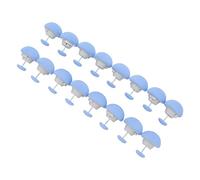 Fdit 16 Set Fermapiumini Spilli Piumino Fermagli per Piumone Sblocco con Un Pulsante Design a Fungo Tessuto Morbido Elementi di Fissaggio Antiscivolo per Trapunta Coperta Cuscino (Blue)
