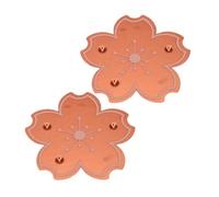 Fdit 2 Pezzi Disk di Rame da Bagno per Uccelli, Disco da Bagno per Uccelli Dischi più Detergenti per Uccelli, Design di Supporto a Triplo Punto per Acqua Ciotole da Esterno (Tipo C)