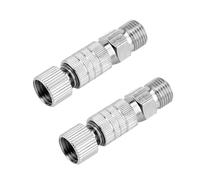 Fdit 2 Pezzi Giunto a Sgancio Rapido per Aerografo Filettatura da 1/8 di Pollice Lega di Metallo Connettore a Sgancio Rapido Giunto Girevole per Tubo Dell'Aerografo Raccordo