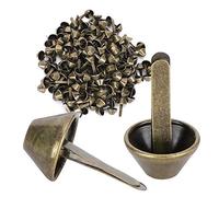 Fdit 200 Pezzi Borchie Piedi Piatti in Ottone Rivetti Chiodi per Accessori Artigianali in Pelle Fai da Te 12 Mm Hardware Stile retrò Antico con Materiale Resistente Alla Ruggine per
