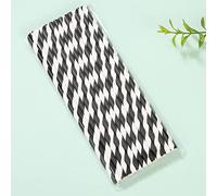 Fdit 25 Cannucce di Carta Usa e Getta, Cannucce Biodegradabili per Decorazioni di Nozze per Feste di Compleanno per Bambini, con Lunga Durata in Acqua 24 Ore (BLACK)