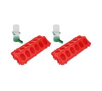 Fdit 2SET FRIP TOP POLLO MEVER e Distributore D'acqua con Splash Cover, Grande capacità per gli Uccelli Pollame (M Waterer 90ML)