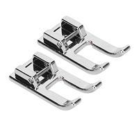 Fdit 2x Piedino a Punto Aperto 7mm con Scatto Rapido per Ricamo - Compatibile con Singer, Brother, Babylock (Acciaio Q235)