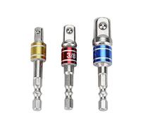 Fdit 3 Pezzi Adattatori per Prese per Trapano Barre di Prolunga per Giradadi Set 1/4 Pollici 3/8 Pollici 1/2 Codolo Esagonale con Cuscinetto a Sfere per Trapano Elettrico