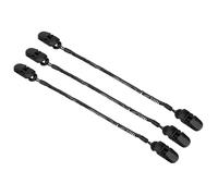 Fdit 3 Pezzi Sottili Fermo con Cavo a Spirale Retrattile Sottile, Facile da Tappo e Camicia, Ideale per il Campeggio, L'escursionismo, Include 2 Clamp/Holder di Coccodrili