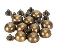 Fdit 30 Set di Rivetti a Fungo Color Bronzo a Vite 12mm Borchie a Fungo Grandi e Punte in Metallo con Chiusura a Vite in Pelle Fai da Te
