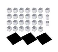 Fdit 3D Metal Cube Cake Mould Three-Layer Rotation Mousse Cake Dessert Bake Strumento per stampi