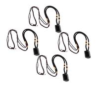 Fdit 4 pezzi collana pendente tormalina maglione catena collana retrattile cavo collana di cristallo alla moda accessori per vestiti