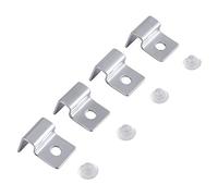 Fdit 4 Pezzi Coperchio del Serbatoio del Pesce Acquario Clip in Vetro in Acciaio Inossidabile Accessorio per Serbatoio (6mm)