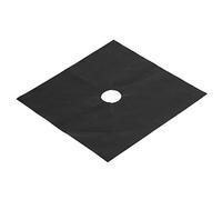 Fdit 4 Pezzi Copri Bruciatore a Gas Tappetini Protettivi Resistenti Alle Alte Temperature Antiaderenti Facili da Pulire per Cucinare in con Materiale in Fibra di Vetro (BLACK)