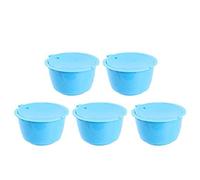 Fdit 5 pezzi capsule di caffè ricaricabili capsule riutilizzabili di Nespresso cialde ricaricabili per macchine da caffè Nespresso preparare capsule di caffè dal chicco di caffè e dalla foglia di tè