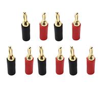 Fdit 5 Set 2,5 Mm di Rinforzo Cerebrale Nelle Connessioni di Saldatura della Saldatura, Trasmissione Massima del Segnale, 30 VAC-60VDC Tensione, 10A Stream Ideale per Sistemi Stereo Rossi e Neri