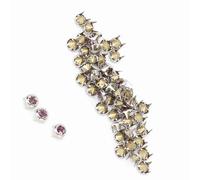 Fdit 50 pezzi Brambreso de pagaia per coraggio e decorazione, Crison Anders (bordo argento diamantato verso il basso 7 mm)