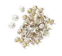 Fdit 50 pezzi Brambreso de pagaia per coraggio e decorazione, Crison Anders (diamante inferiore argento affilato 7 mm bordo argento)