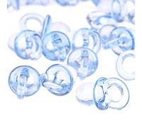 Fdit 50 Pezzi Ciucci per Bambini in Acrilico Tavolo Coriandoli Party Spruzza Decorazioni per Baby Shower con Colori Assortiti per la Celebrazione del Neonato (Blu trasparente)