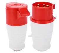 Fdit 5pin Coatur Industriale con Plug-in con IP44 Impermeabile per Fornitura Industriale, Plug 16A per Industria, Agricoltura, Industria Chimica, 220-380 V/240-415 V Materiale: ABS, Ottone