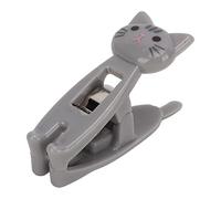 Fdit 6 Pezzi di Snack per Gatti, Clip a Molla di Metallo con Strisce Non Colpite Maneggevano per la Sigillatura del Cibo per Abiti Appesi e L'organizzazione del Documento (GRAY)