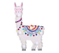 Fdit 6 pezzi LED Lampada da tavolo a forma di alpaca a forma di alpaca carina unica a forma di lampada da tavolo per decorazioni per feste di compleanno(Bianco caldo)