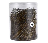 Fdit Accessori per Capelli Comodi Picchi di Palla 300pc per Spilli Ondulati Clamp/Holder UFF Ideali per Up-dos e Rotoli a 6 Neri/oro (S)