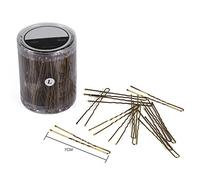 Fdit Accessori per Capelli Comodi Picchi di Palla 300pc per Spilli Ondulati Clamp/Holder UFF Ideali per Up-dos e Rotoli a 6 Neri/oro (L)