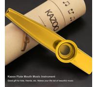 Fdit Accessorio per Strumento a Bocca per Flauto Musicale Portatile Kazoo Leggero 11G per Bambini e Adulti (GOLD)