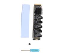 Fdit Adattatore M.2 SATA, M.2 M-Key a 5 Porte SATA 3.0 Scheda di Espansione da 6 Gbps con Chipset JMB585 di Scheda Adattatore di Dimensioni 2280, per Espansione HDD SSD per PC Desktop