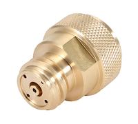 Fdit Adattatore per CO2 in Ottone Kit di Conversione in Ottone Adattatore per Serbatoio in per Macchina per Soda Macchina per D'acqua Serbatoio per Paintball con Chiave a L (GOLD)