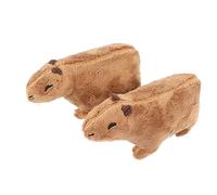 Fdit Adorabile Set di Peluche Capibara, Realistico Peluche Capibara Corto per Bambini, 2 Pezzi