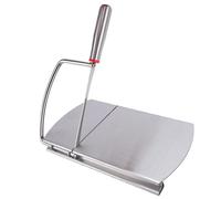 Fdit Affettatrice per Formaggio in Acciaio Inossidabile, Tagliafili a Scala Regolabile per Burro, Salsicce, Carote, Frutta, Affettare Utensile da con Base Antiscivolo (SILVER)
