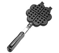 Fdit Antiaderente a doppio lato Waffle Stampo per teglie in lega di alluminio Waffle Stampo Waffle Press Plate Cottura Strumento di cottura Sandwich Maker