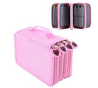 Fdit Astuccio Colorato con 72 Scomparti, Organizer per Matite di Grande capacità, Multistrato Oxford con Cerniera Carina per Studenti Truccatori