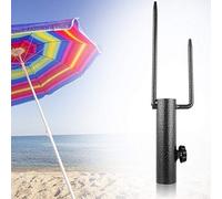 Fdit Basic, supporto per ombrellone in acciaio inox, 35 cm da 35 cm, gravità base per ombrellone da spiaggia, palo, arco nuziale, peso 35 g, 1 pezzo regolabile per sabbia morbida