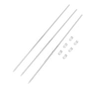 Fdit Bastoncini per Orchidee, Confezione da 16, Acrilico Trasparente da 15,5", Ideali per Orchidee e Fagioli, Bastoncini di Supporto per Piante con Clamp/Holder