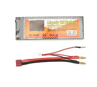 Fdit Batteria Lipo da 5200 mAh, velocità di Scarica 30C 7,4 V 2S Alimentazione della Batteria T-Plug RC Adatto per Modello di Auto con Elicottero RC