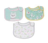 Fdit Bavaglini con Chiusura a Scatto Simpatici Bavaglini in Cotone Stampato 3 Pezzi per Neonati e Bambini Piccoli (#13)