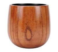 Fdit Bicchiere da Whisky in Legno, Tazza da tè Vecchio Stile Affumicato Vintage Grande Pancia per tè e caffè, Legno Composito da 340 Ml per la Casa Bar Decorazione Regalo per Feste (Stile 2)
