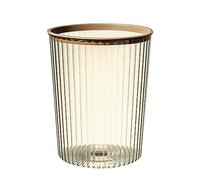 Fdit Bidone della Spazzatura Trasparente, Ampio Spazio di Archiviazione, Forma Minimalista, Cestino della Spazzatura Trasparente, Grande capacità, Coperchio Facile da Fissare, Adatto