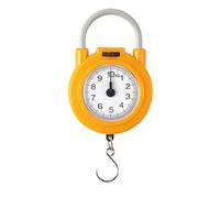 Fdit Bilancia a Molla Portatile, Bilancia per Alimenti da con capacità di 22 Libbre con Gancio per Dolci e Ingredienti Domestici (YELLOW)