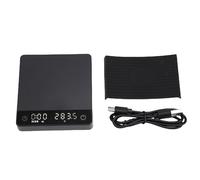 Fdit Bilancia da caffè Digitale con Timer, Bilancia da Portatile Ad Alta Precisione da 2000 G/0,1 G per la Preparazione di caffè Mini Ricaricabile