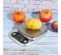 Fdit Bilancia da in Acciaio Inox 10kg/1g, Bilancia Digitale di Alta Precisione con Conversione Multipla Unità, per Cottura e Preparazione Alimenti