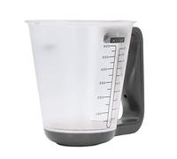 Fdit Bilancia Digitale per Alimenti e Misurino, Bilancia da Rimovibile per Cuocere tè e caffè, con Ampio Display LCD e Misurazione della Temperatura, Intervallo di Pesatura 0-1000 G (BLACK)