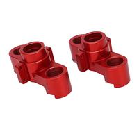 Fdit Blocchi di sterzo per auto RC, Squisite Parti di Telecomando in Lega di Alluminio Taglio di Precisione per 1/7 1/8 Serie RC Car (Rosso)