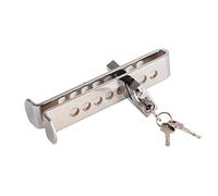 Fdit Blocco del Pedale del Freno, Blocco di Sicurezza Antitheft in Acciaio Inossidabile Universale 7 Fori Inossidabile 19,5x8,5 Cm per Camion Auto Furgoni SUV