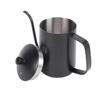 Fdit Bollitore 600ml per caffè, Pentola in Acciaio Inox 304 con Beccuccio a Collo D'oca e Coperchio, Valvola Stabilizzatrice D'acqua, per Preparazione in Ufficio e a Casa